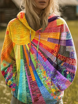 Suzanne | Radiant Patchwork Bohemian Hoodie
