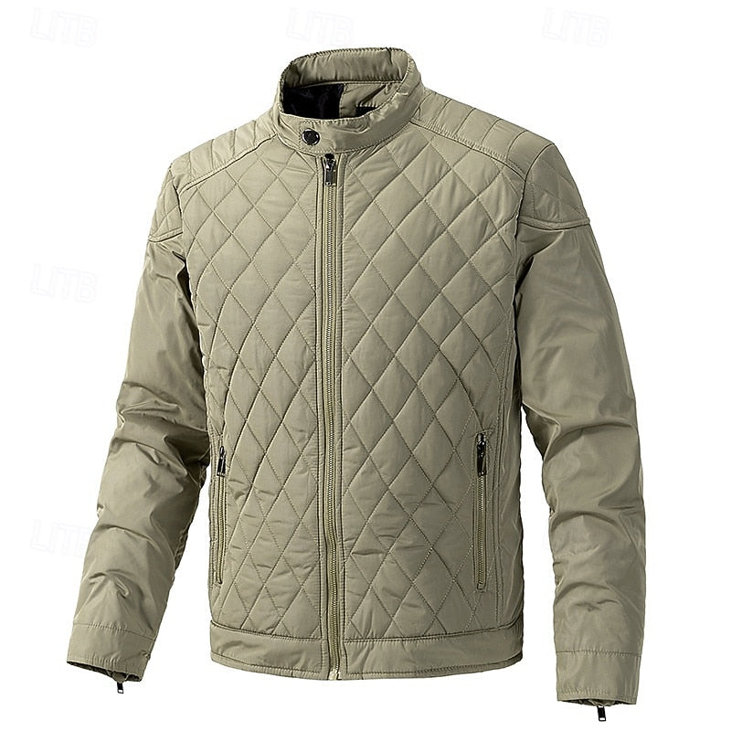 Carter | Diamond-Quilted Stand-Collar Jacket