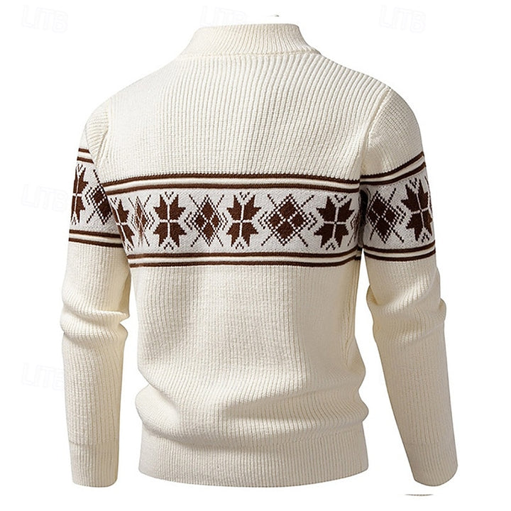 Marlon | Nordic Zip-Up Knit Cardigan