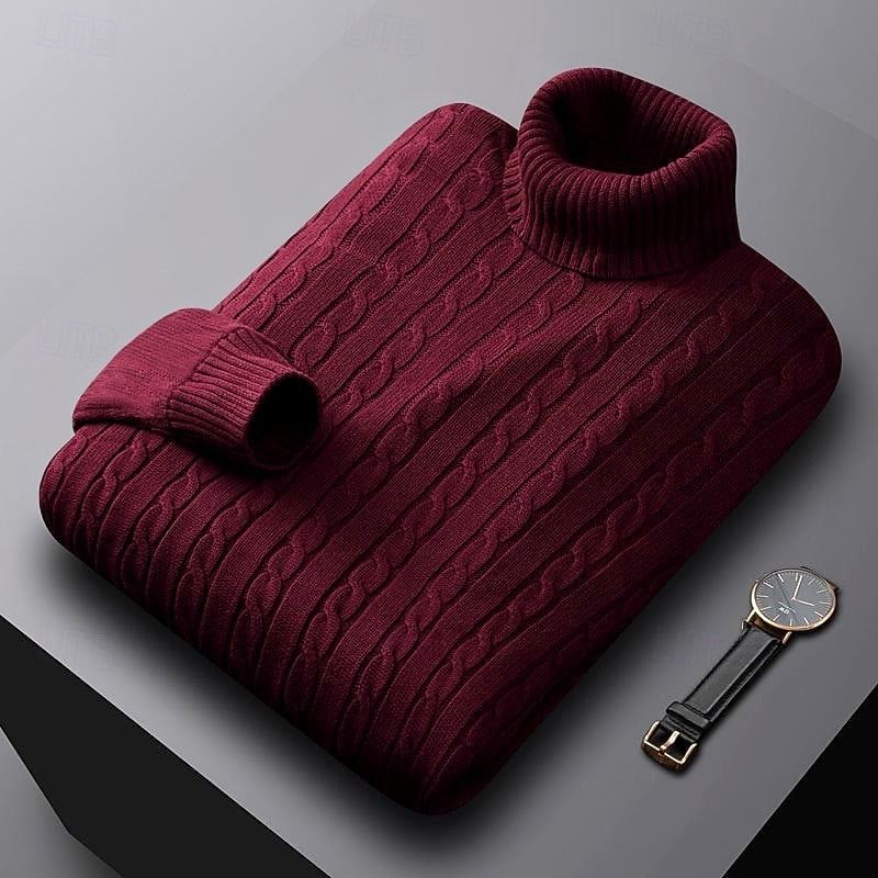 Gregory | Cable-Knit Turtleneck Jumper