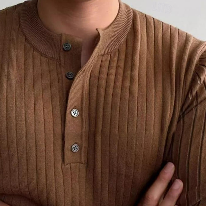 Declan | Ribbed Henley Jumper