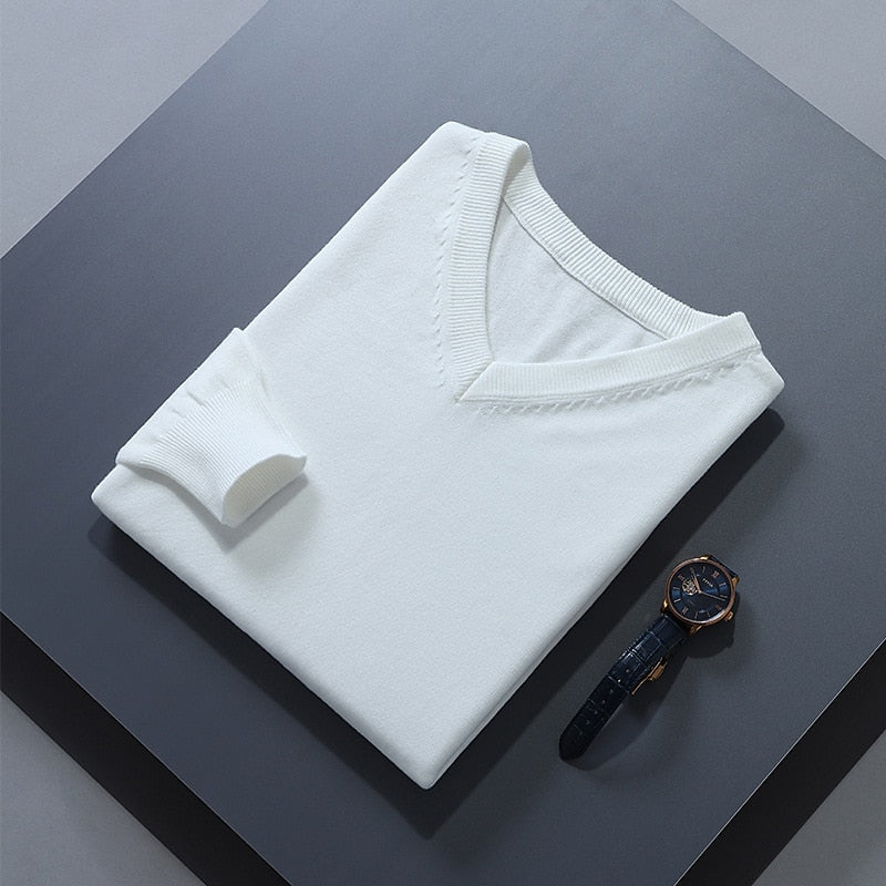 Damian | Refined V-Neck Jumper