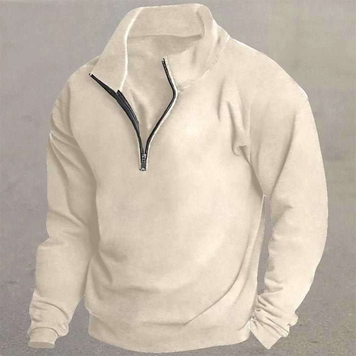 Grant | Standing-Collar Quarter-Zip Pullover