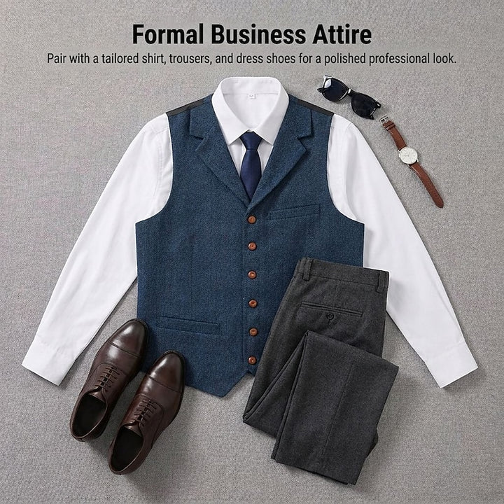 Atticus | Tailored Herringbone Waistcoat
