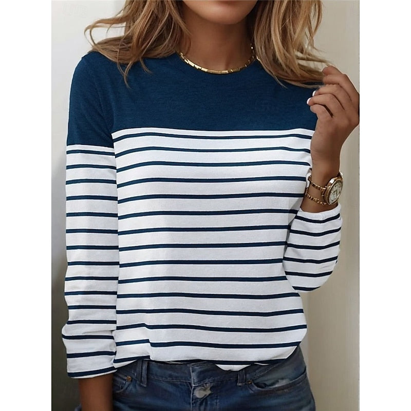 Adriana | Striped Long-Sleeve Top