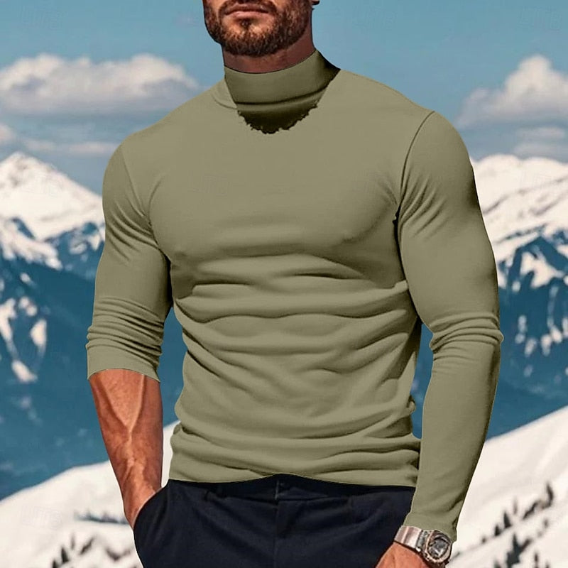 Victor | Refined Mock-Neck Long Sleeve Top
