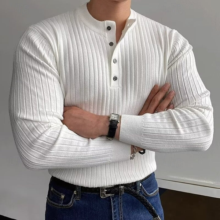 Declan | Ribbed Henley Jumper