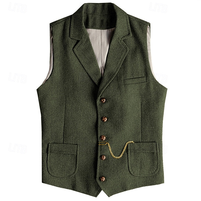 Ezra | Tailored Herringbone Waistcoat