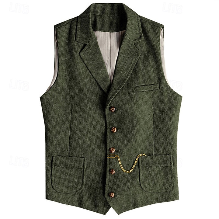 Ezra | Tailored Herringbone Waistcoat
