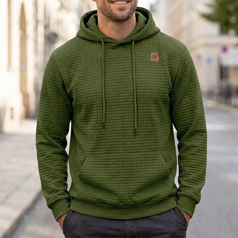 Merrick | Textured Hooded Pullover Hoodie
