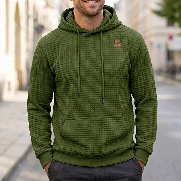 Merrick | Textured Hooded Pullover Hoodie