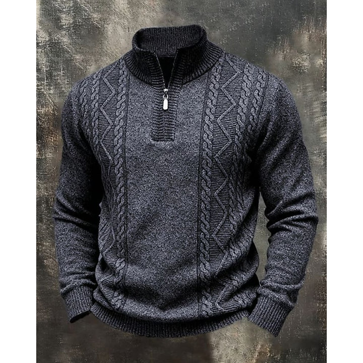 Colby | Textured Quarter-Zip Sweater