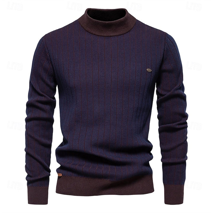 Gareth | Textured Mock Neck Jumper