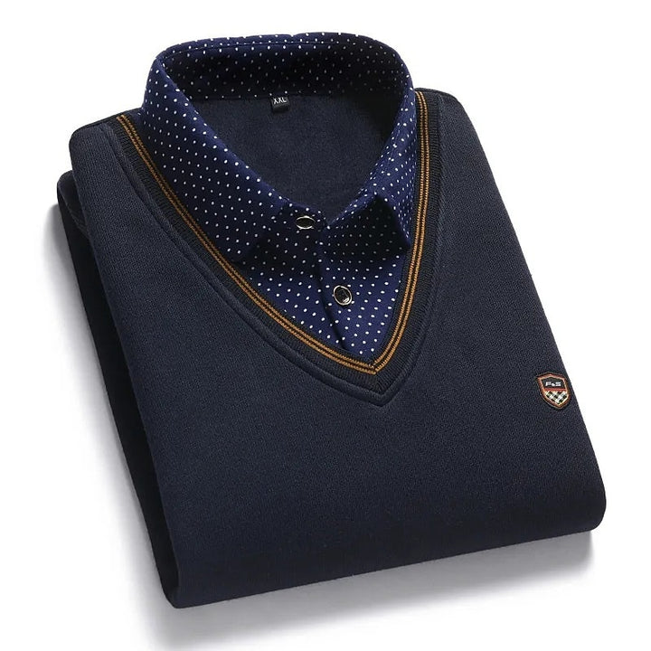 Rufus | Layered Mock-Collar Sweater