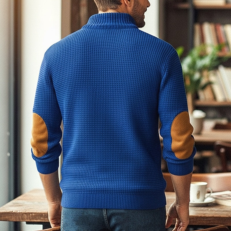 Percy | Button-Neck Textured Knit Jumper