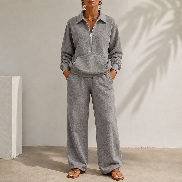 Adriana | Relaxed Zip-Collar Two-Piece Set