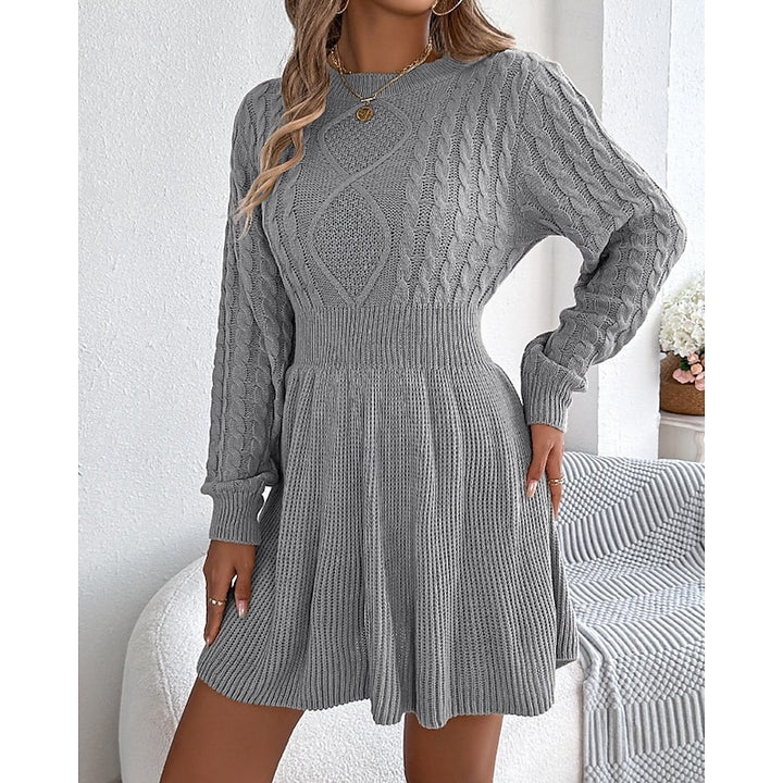 Harriet | Cable-Knit Christmas Sweater Dress