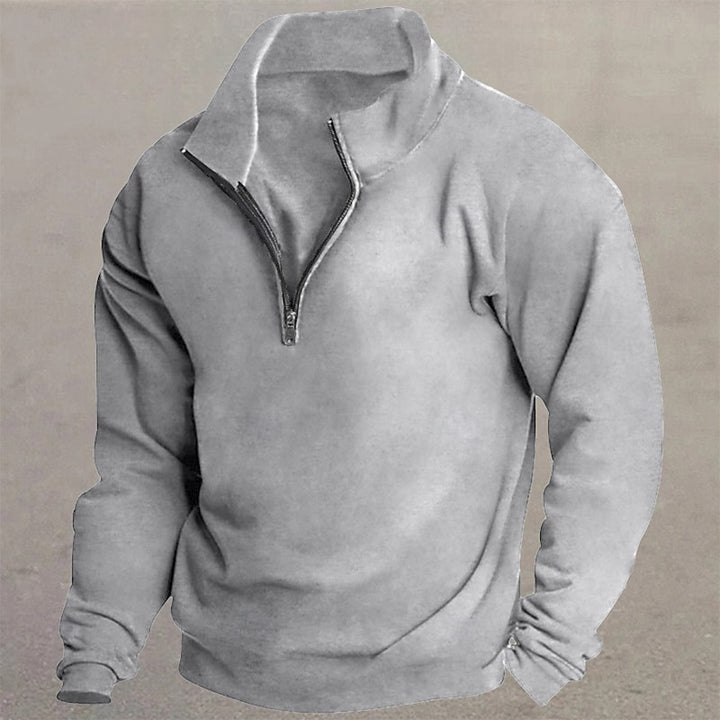 Grant | Standing-Collar Quarter-Zip Pullover