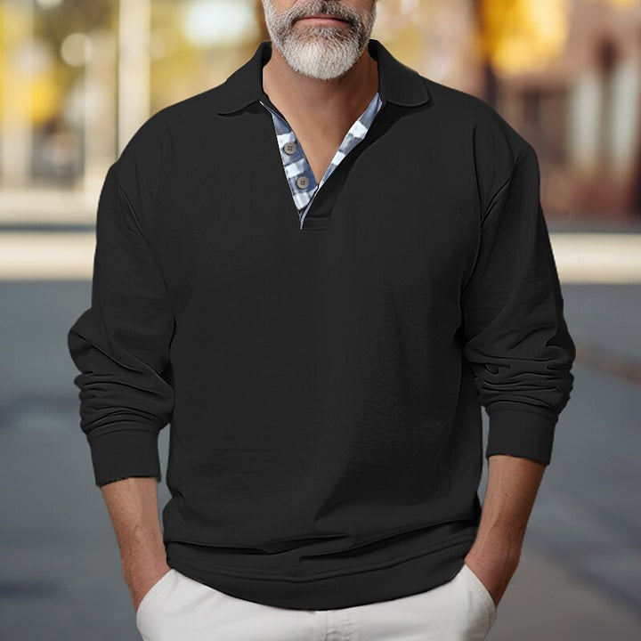 Landon | Polo-Collar Sweatshirt