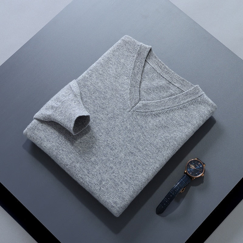 Damian | Refined V-Neck Jumper