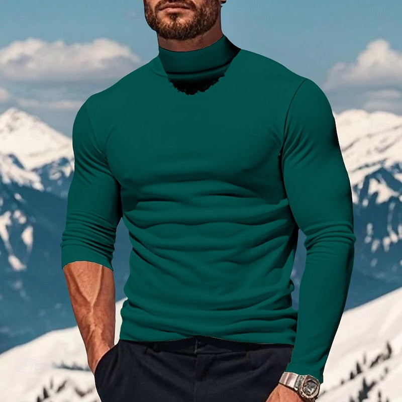 Victor | Refined Mock-Neck Long Sleeve Top