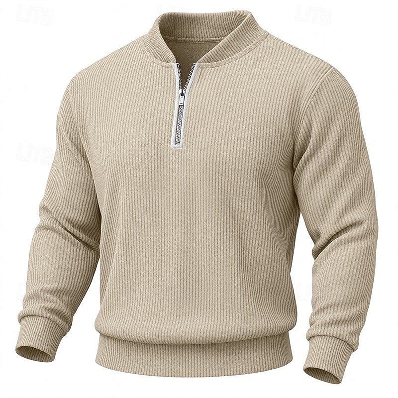 Corbin | Ribbed Quarter-Zip Pullover