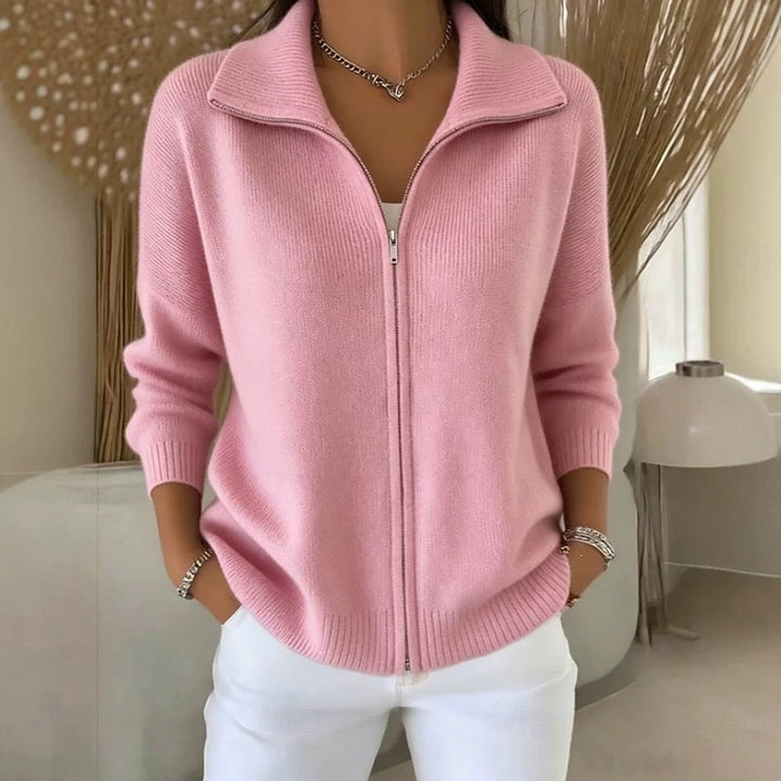 Lorena | Refined Zip-Front Cardigan