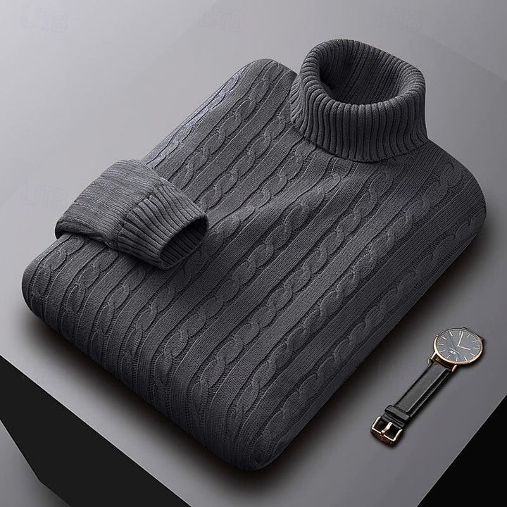 Gregory | Cable-Knit Turtleneck Jumper