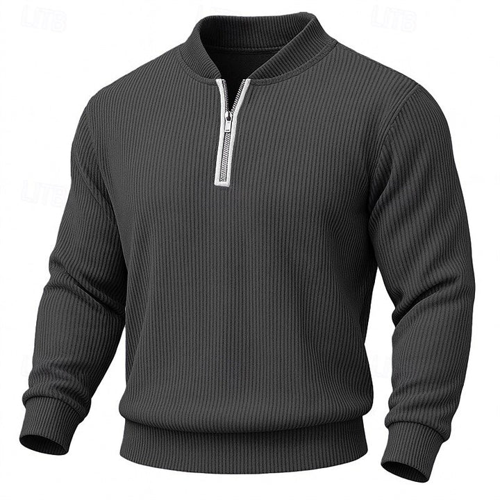 Corbin | Ribbed Quarter-Zip Pullover