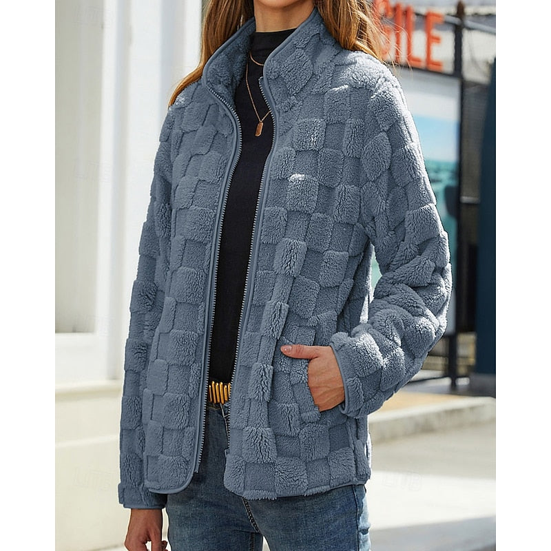 Rosabel | Textured Stand-Collar Jacket