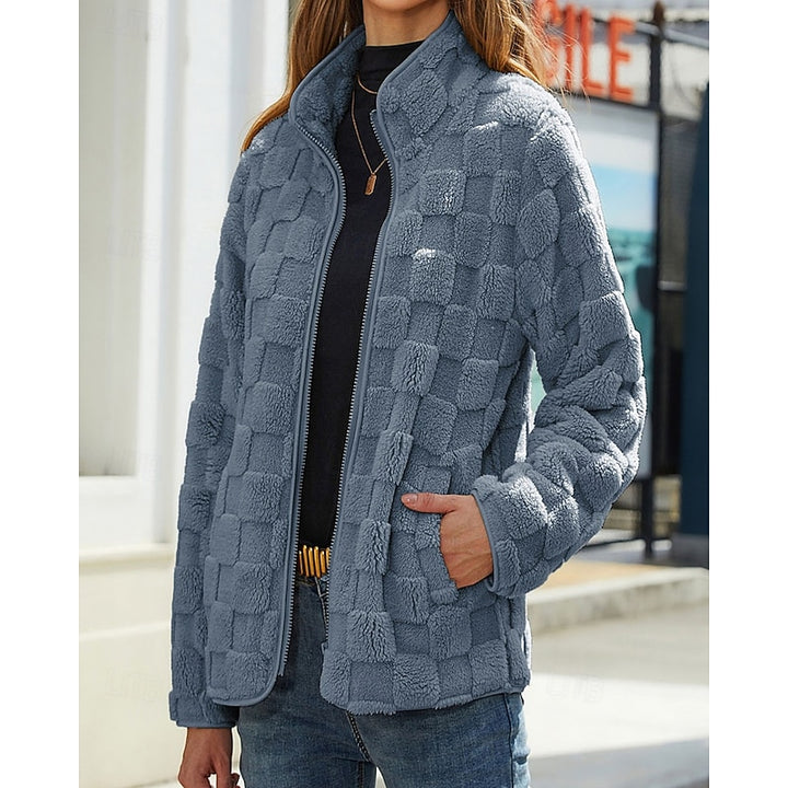 Rosabel | Textured Stand-Collar Jacket