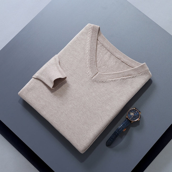 Damian | Refined V-Neck Jumper