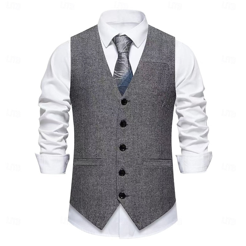 Griffin | Tailored Herringbone Waistcoat