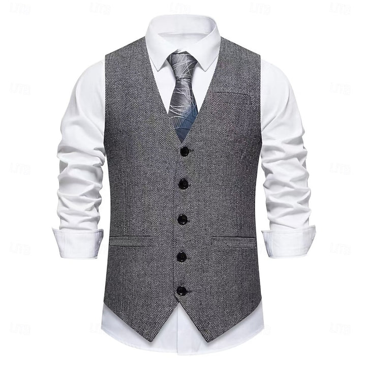 Griffin | Tailored Herringbone Waistcoat