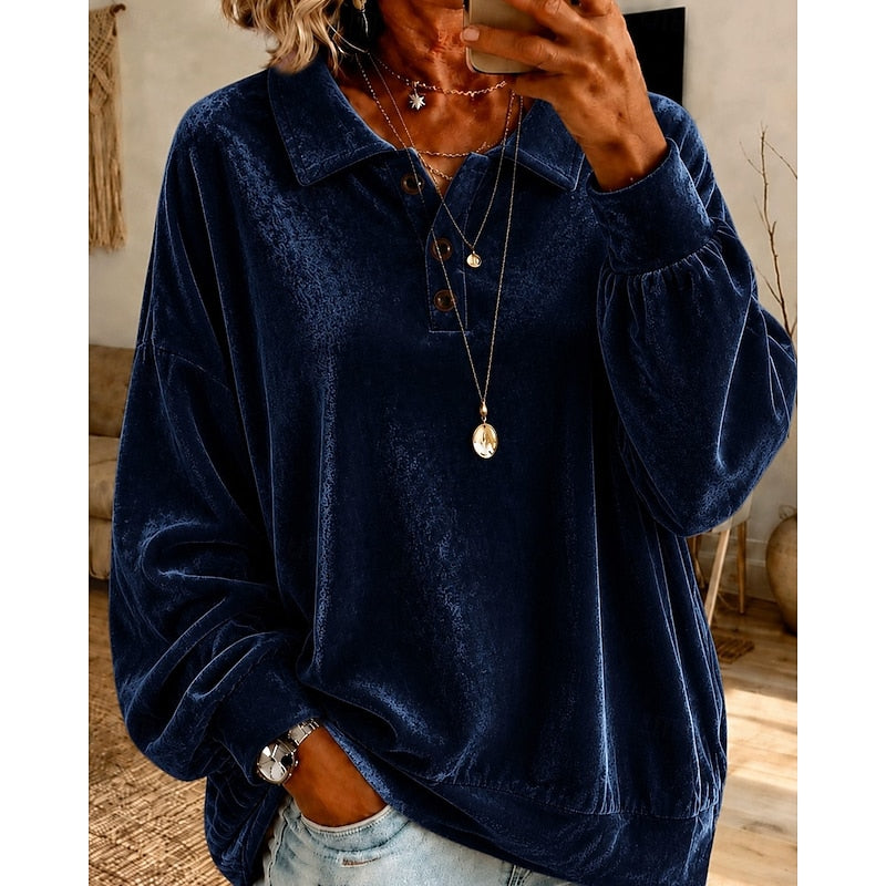 Marjorie | Relaxed Collared Pullover