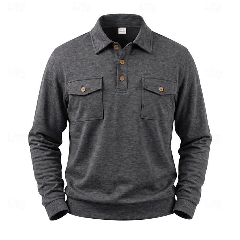 Garrett | Refined Long-Sleeve Polo Shirt
