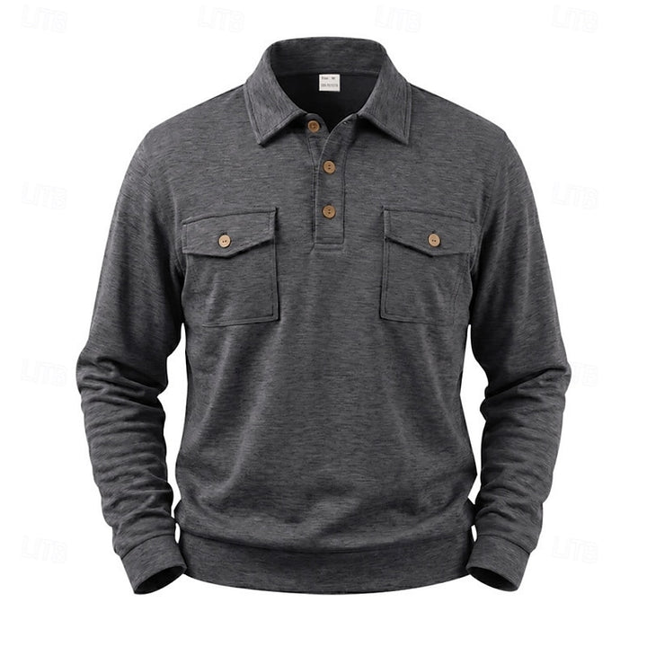 Garrett | Refined Long-Sleeve Polo Shirt