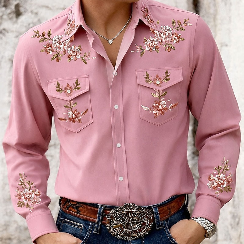 Clayton | Embroidered Western Shirt