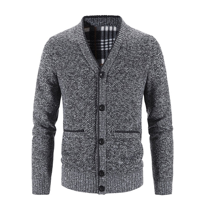 Hugh | Textured V-Neck Cardigan