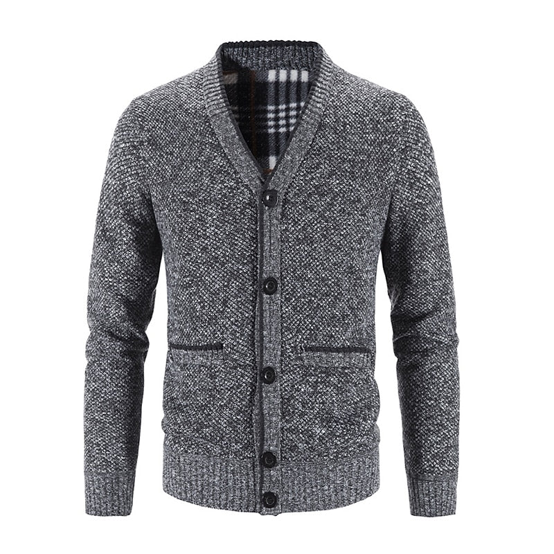 Hugh | Textured V-Neck Cardigan