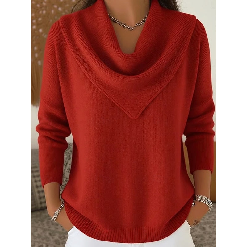 Ottilie | Draped Cowl-Neck Jumper