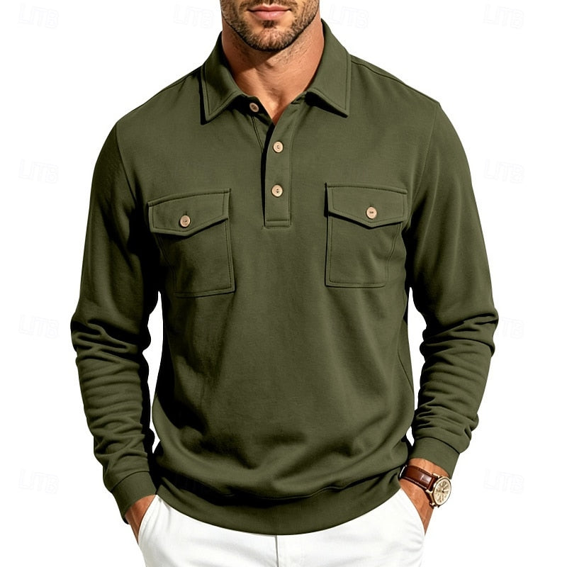 Garrett | Refined Long-Sleeve Polo Shirt