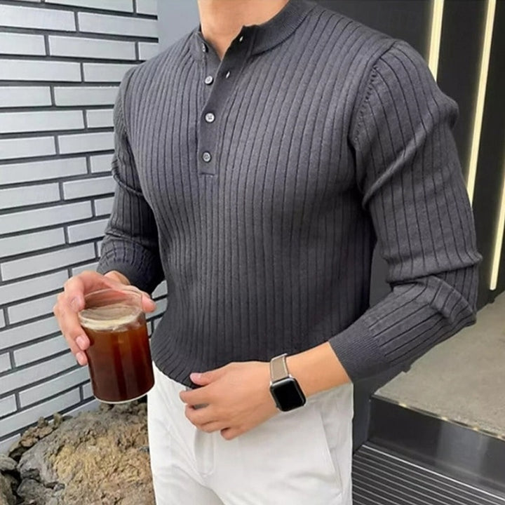 Declan | Ribbed Henley Jumper