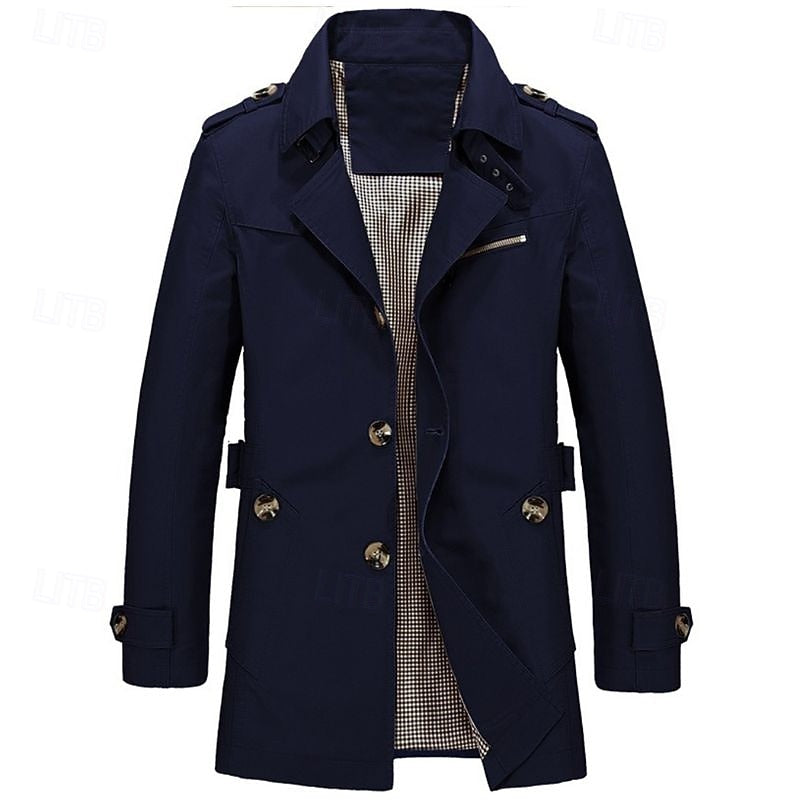 Caleb | Tailored Single-Breasted Trench Coat