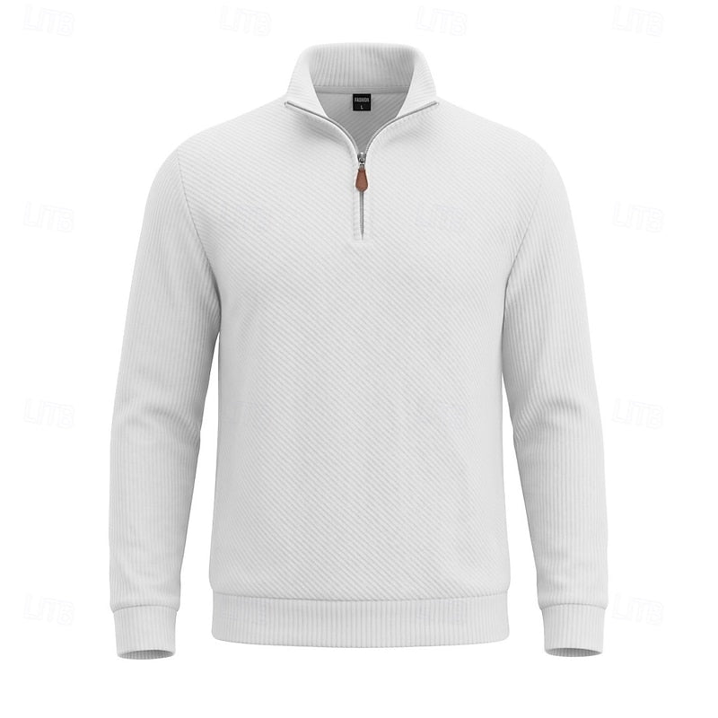 Grady | Textured Quarter-Zip Pullover
