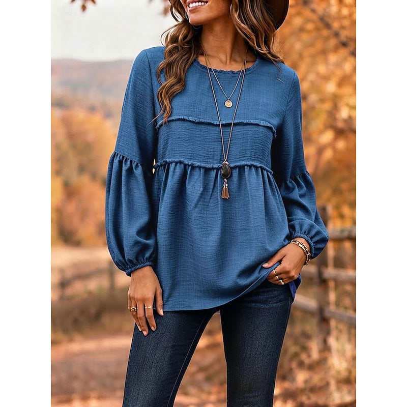 Isabelle | Relaxed Peplum Blouse