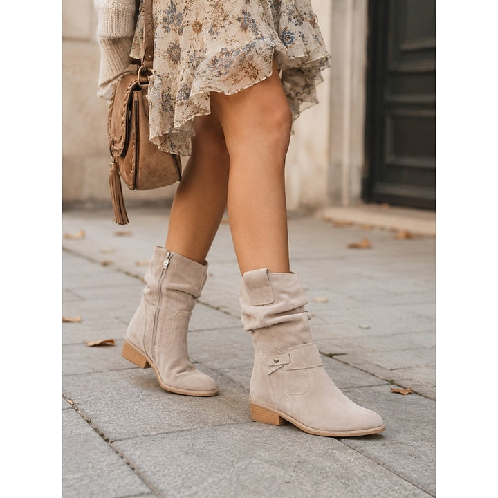 Josephine | Slouchy Block-Heel Ankle Boots