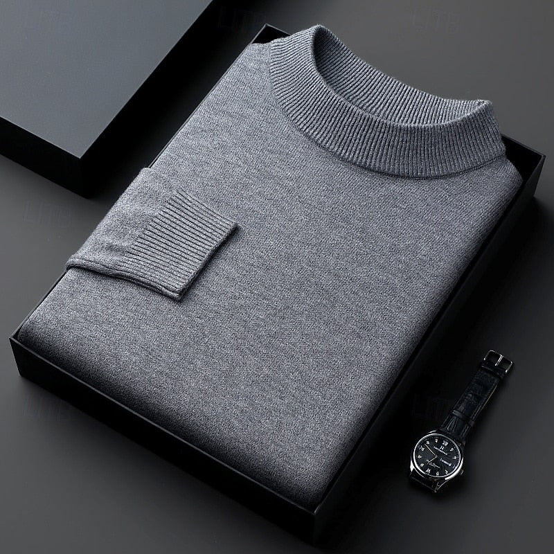 Garrett | Ribbed High-Neck Jumper