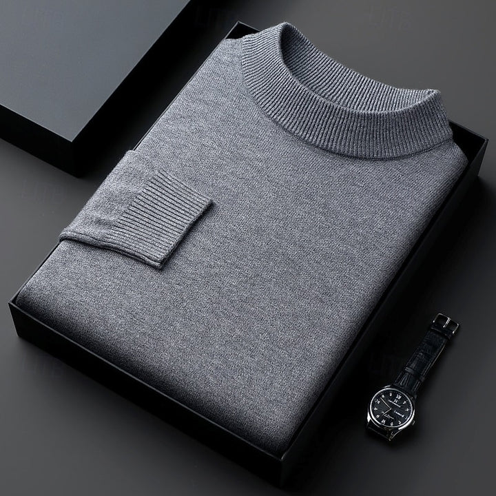 Garrett | Ribbed High-Neck Jumper