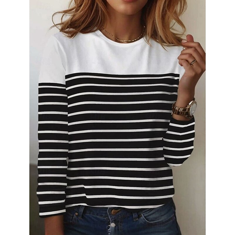 Adriana | Striped Long-Sleeve Top